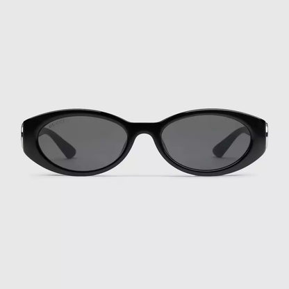 Occhiali da sole Gucci con montatura ovale - Nero