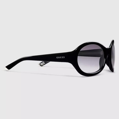 Occhiali da sole Gucci con montatura rotonda - Nero
