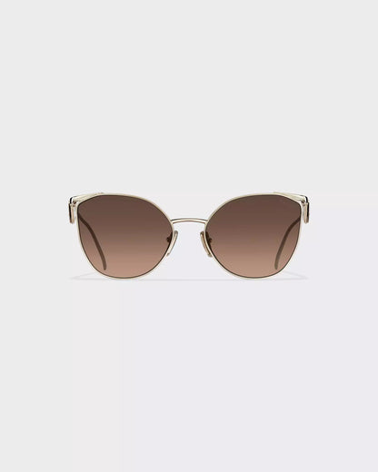 Occhiali da sole Prada - Lenti grigio antracite sfumato e beige cammeo