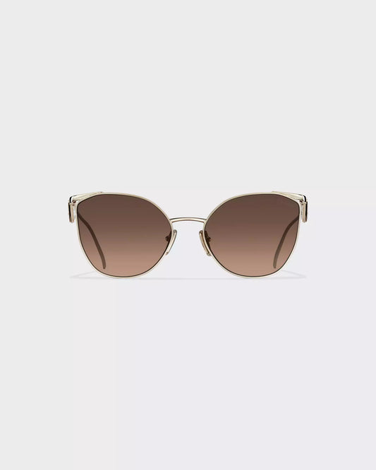 Occhiali da sole Prada - Lenti grigio antracite sfumato e beige cammeo