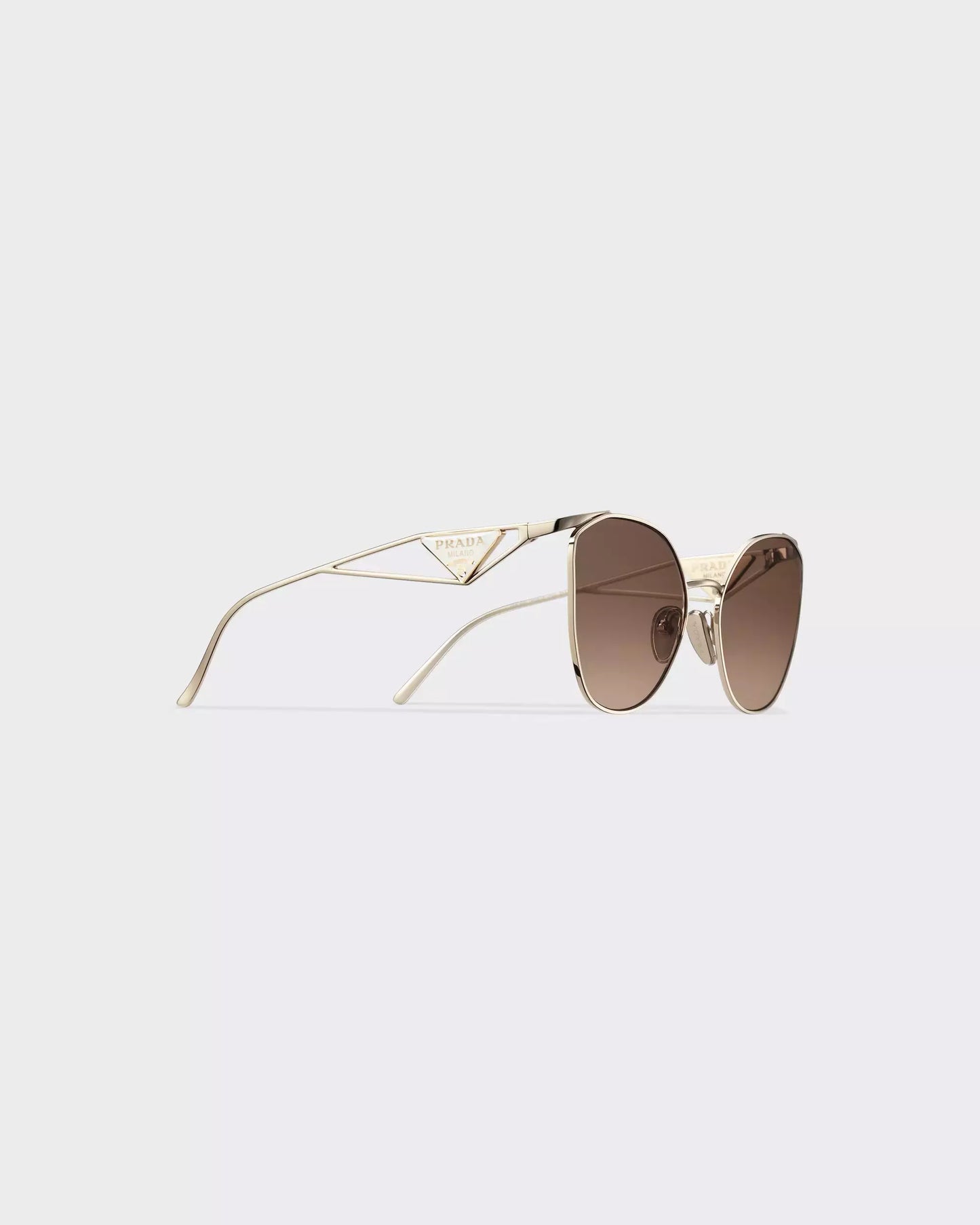 Occhiali da sole Prada - Lenti grigio antracite sfumato e beige cammeo