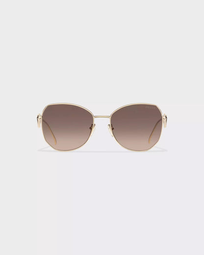 Occhiali da sole Prada - Lenti grigio antracite sfumato e beige cammeo