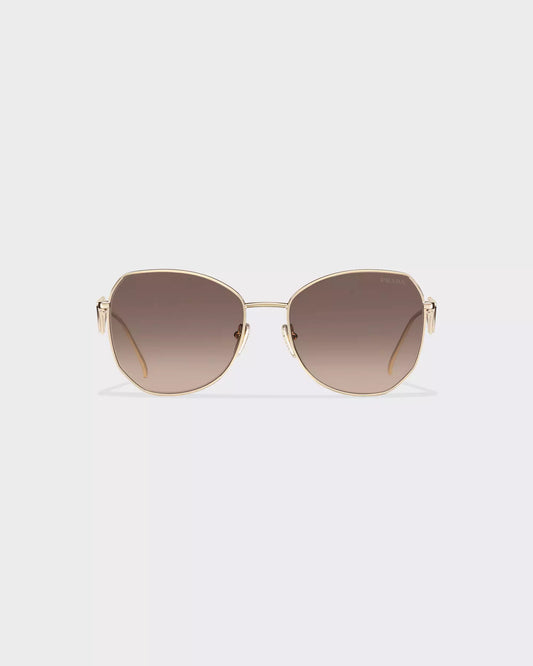 Occhiali da sole Prada - Lenti grigio antracite sfumato e beige cammeo